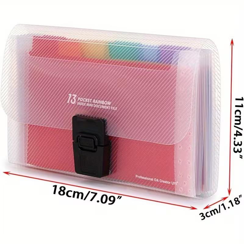 13-compartment mini accordion bag, A6 multi-layer accordion folder, document folder,receipt folder,pocket accordion file manager