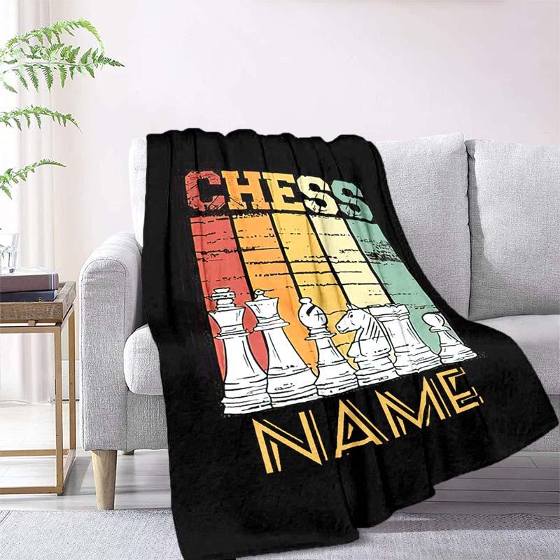 Chess Customize Your Name Outdoor Blanket Suitable For All Seasons Comfortable And Warm Soft Blanket Suitable For Travel Gifts For Relatives And