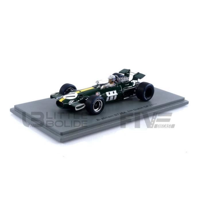Voiture Miniature de Collection - SPARK 1/43 - BRABHAM BT26A - Dutch GP 1969 - Green / Yellow
