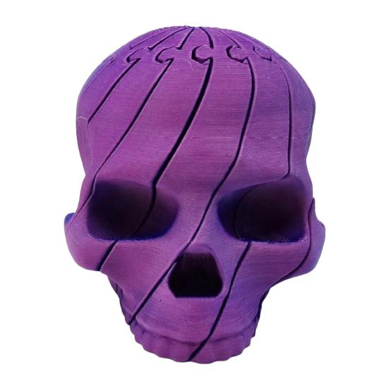 

3D-друкована прикраса-череп Спіральна сенсорна іграшка-фітжет Міні-гнучкий череп Іграшка для зняття стресу для дорослих дітей Офіс Дім Настільний декор червоний/синій