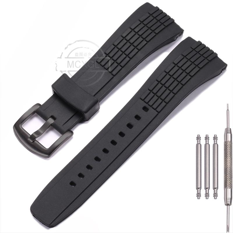 

26mm Silicone Watch Band Suitable for SEIKO VELATURA/SRH Series SPC007 Men Sports Waterproof Rubber Strap Watch Accessories 26mm