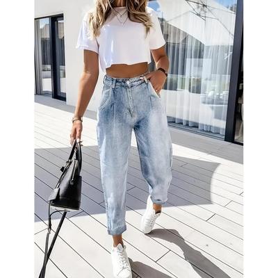 2026 Women's Loose Casual Slimming Tapered Cropped Jeans