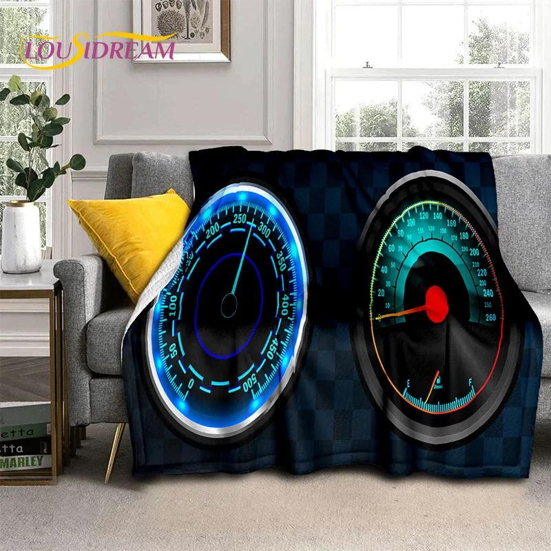 3D Car Dashboard Machine Control Screen Racing Soft Flannel Blanket for Beds Bedroom Sofa,Throw Blanket for Outdoor Leisure Nap