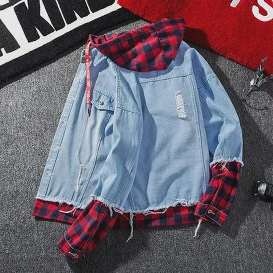 Men's 2020 Stylish Loose-Fit Korean Denim Jacket for Autumn and Winter