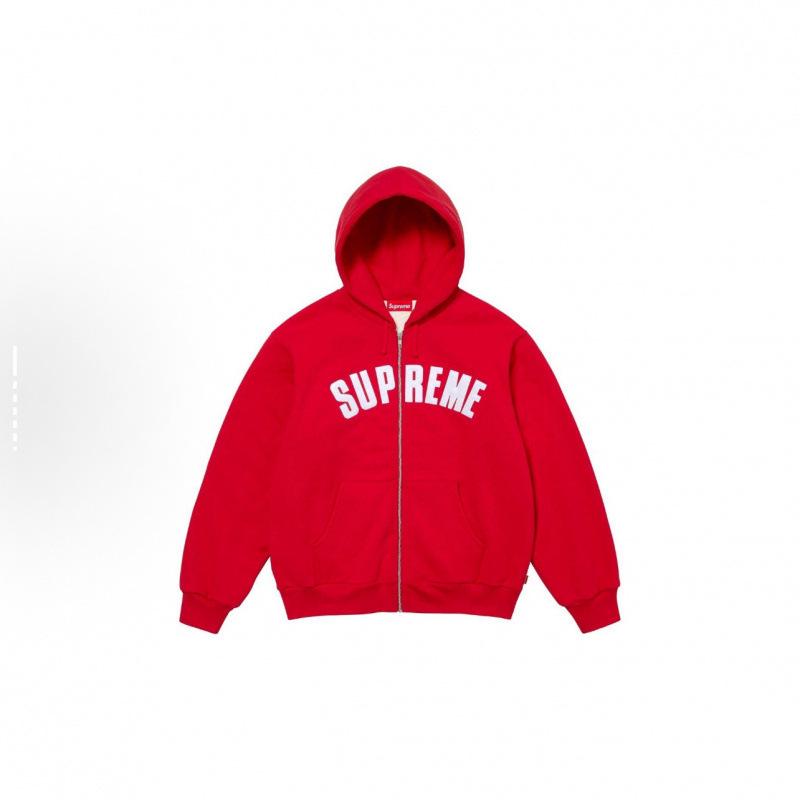25SS Supreme Trendige Marke Kapuzenpullover mit Fleecefutter und großem Logo
