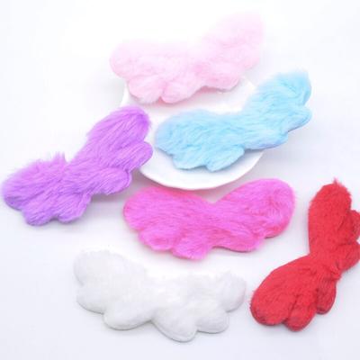 12 bucăți 80*35mm căptușit pluș cu aripă de înger blană pentru album de albume DIY cusut pe petice Accesorii pentru decorarea casei Articole pentru ornamente