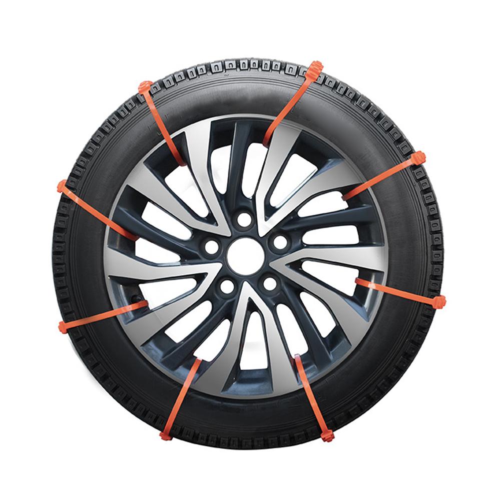 10Pcs Auto Outdoor Snow Tire Anti Skid Chain Car Tire Chains Nylon Car Winter Tyres Wheels Snow Chains for SUV Vehicles Outdoor