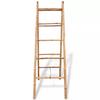 VidaXL Porte-serviette double avec 5 barreaux Bambou 50 x 160 cm