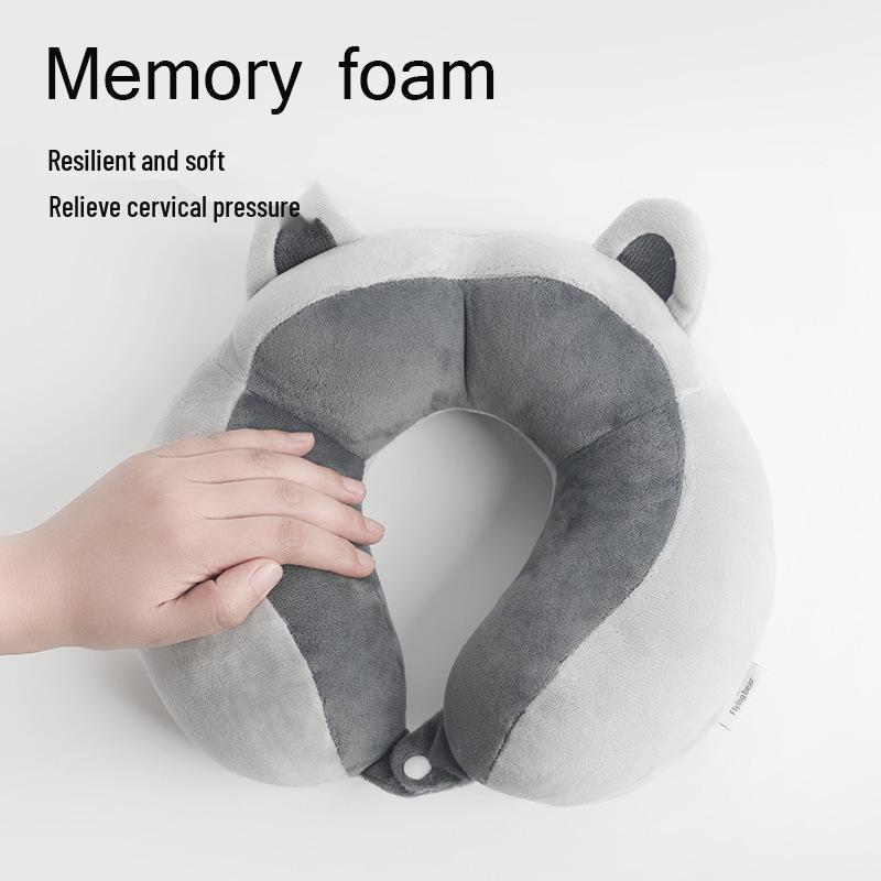 Customized Cartoon U-Shape Neck Pillow with Logo - Perfect for Cervical Support, Travel Comfort, and Company Gifts