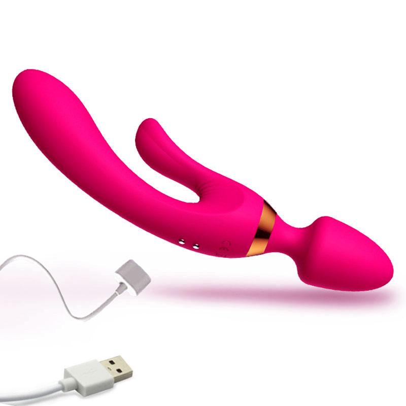 3 Motor Vibrating G Spot Clitoris Anal Double Ended Rabbit  Rabbit s