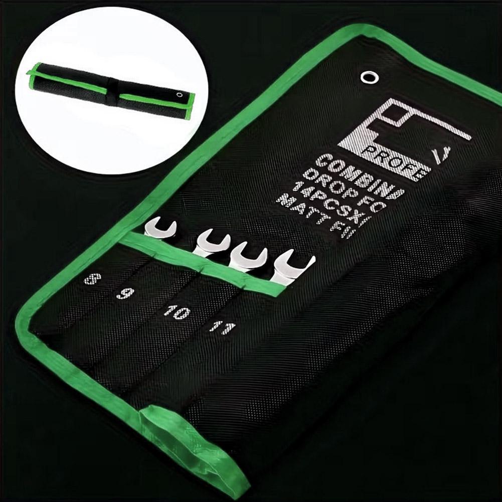 14 Pockets Roll Up Wrench Tool Storage Bag Portable Tool Organizer Pouch Durable Canvas Hand Tool Carrier Storage Bag for Garage