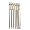 6pcs Ball End Head Hex Screwdriver Bit Metric 100mm Long Magnetic Driver H2.5-H8