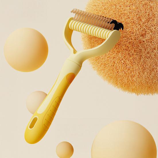 Deshedding Dog Brush for Long Haired Dogs Cats Undercoat Shedding Rake for Dematting Detangling Matted Fur And Knots Pet Grooming Supplies