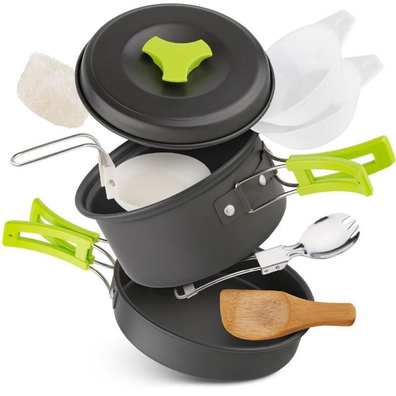Nufeng Portable Aluminum Camping Cookware Set 1 Person