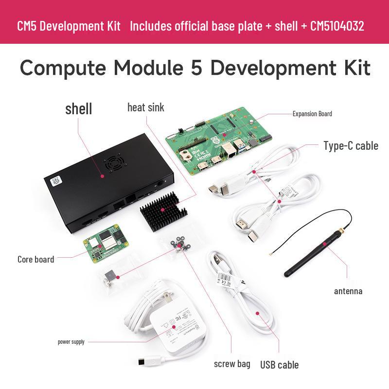 Raspberry Pi Compute Module 5 IO Baseboard for CM5 with Multiple Interfaces