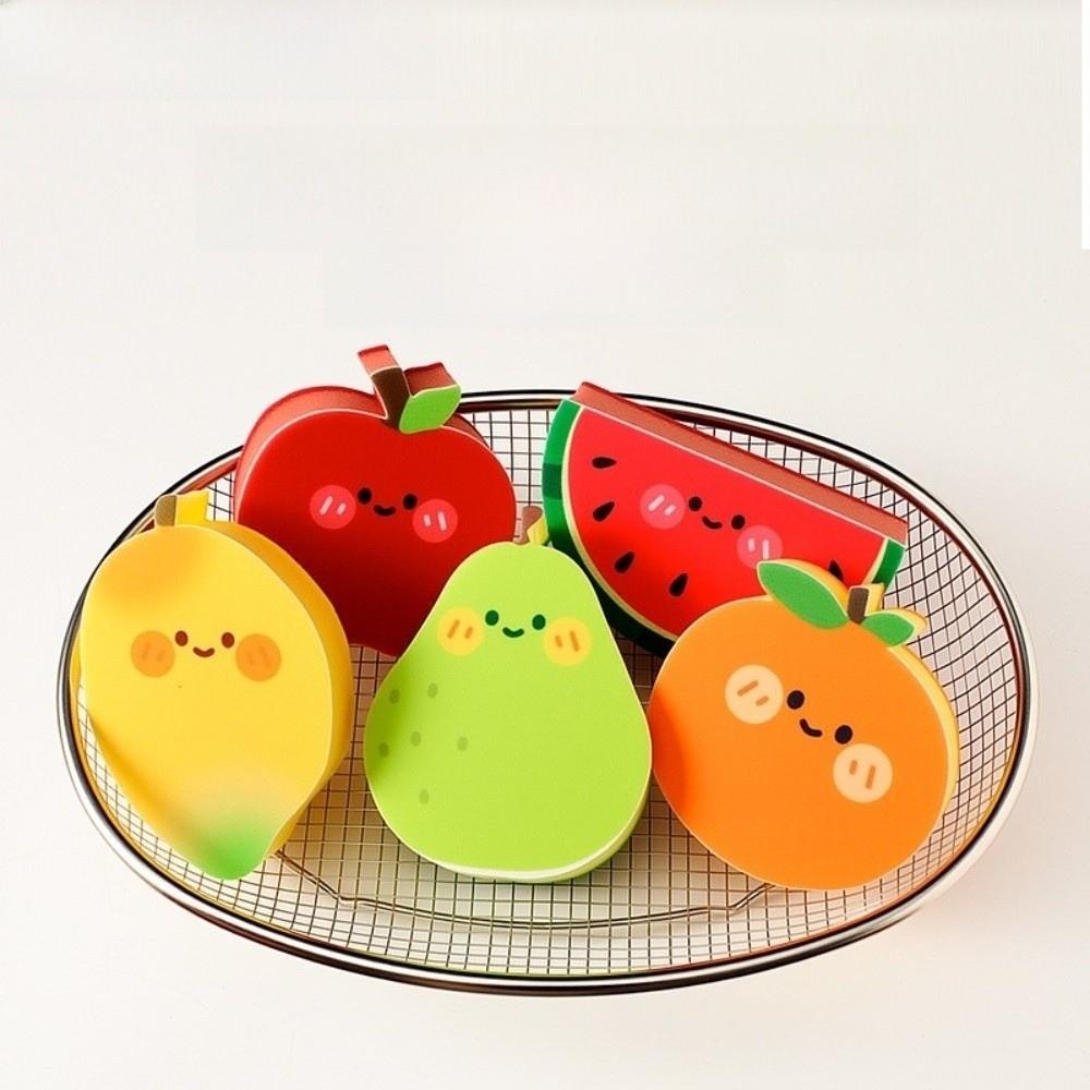 1PC Sponge Cleaner Kitchen Cleaning Sponge Scrub Sponge Fruit Shaped Magic Sponge Non-stick Stains Thickened Pot Brush