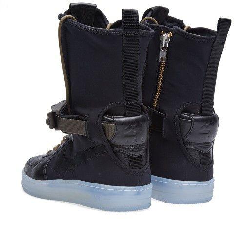 Acronym Air Force Downtown 1 Hi SP 'Black Olive' (Unisex) Black / Black-Olive Skate Shoes 649941 003