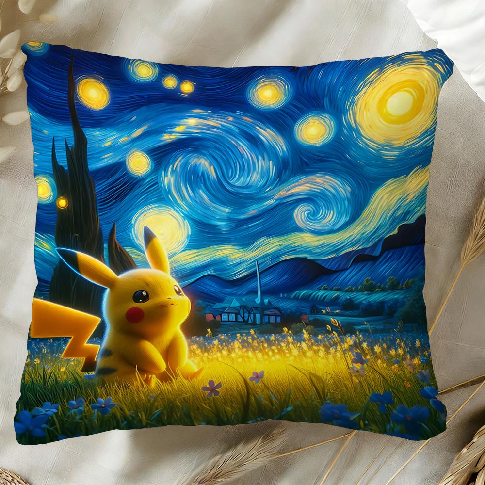 Pillow Cover P-Pika Q-Chu Room Decorating Items Decorative Cushions For Sofas Interior Decoration Personalized Gifts Covers Sofa