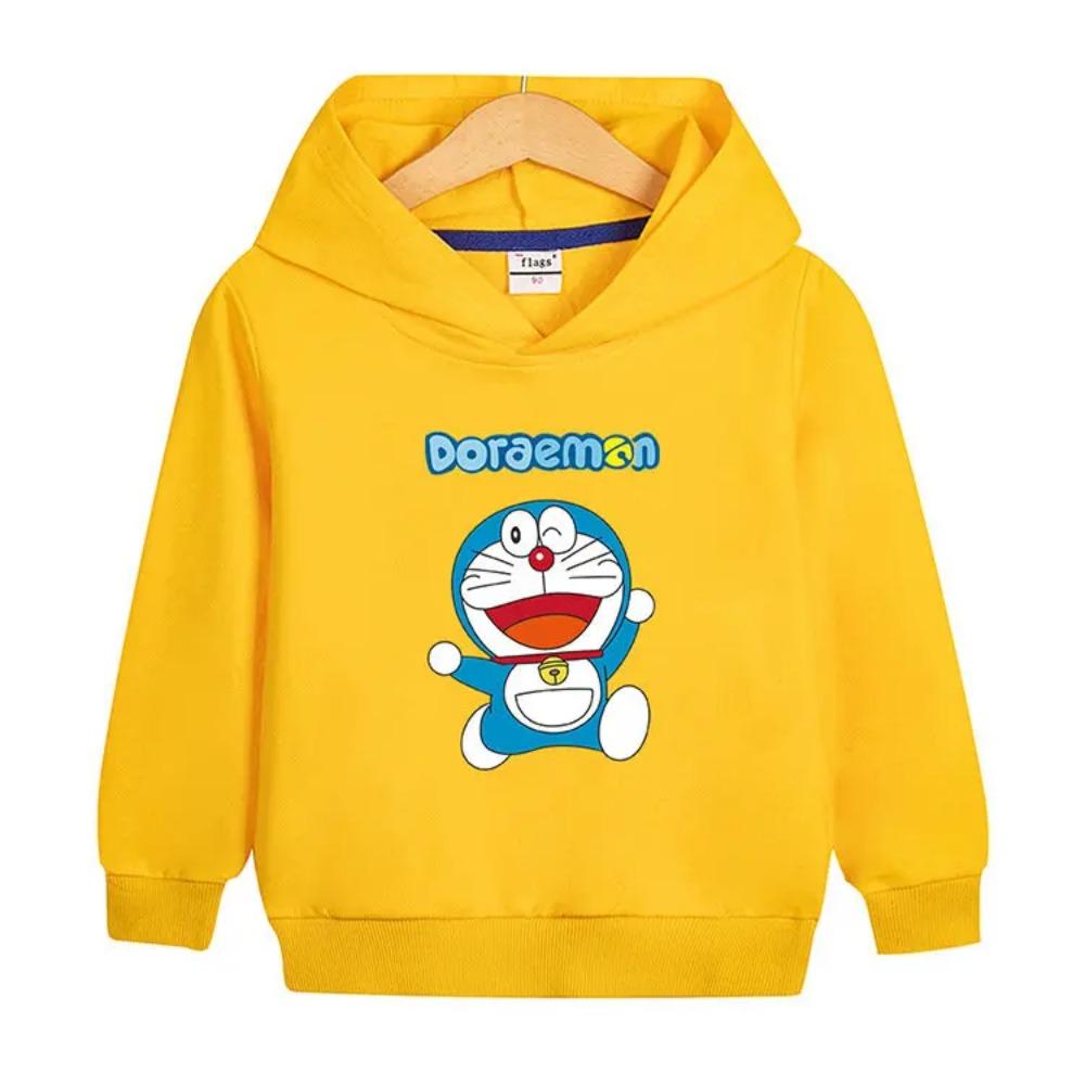 

Cute Doraemon Cartoon Children s Clothing Children s Hooded Sweatshirt New Autumn and Winter Clothing with Hat Outerwear Autumn 100
