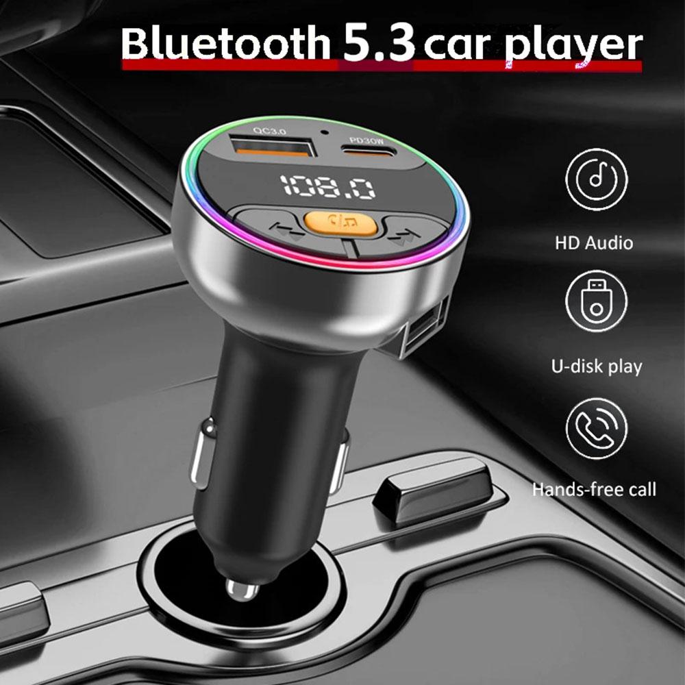 C9S Multifunctional Bluetooth-compatible Car MP3 Player QC3.0 PD 30W Charger FM Transmitter
