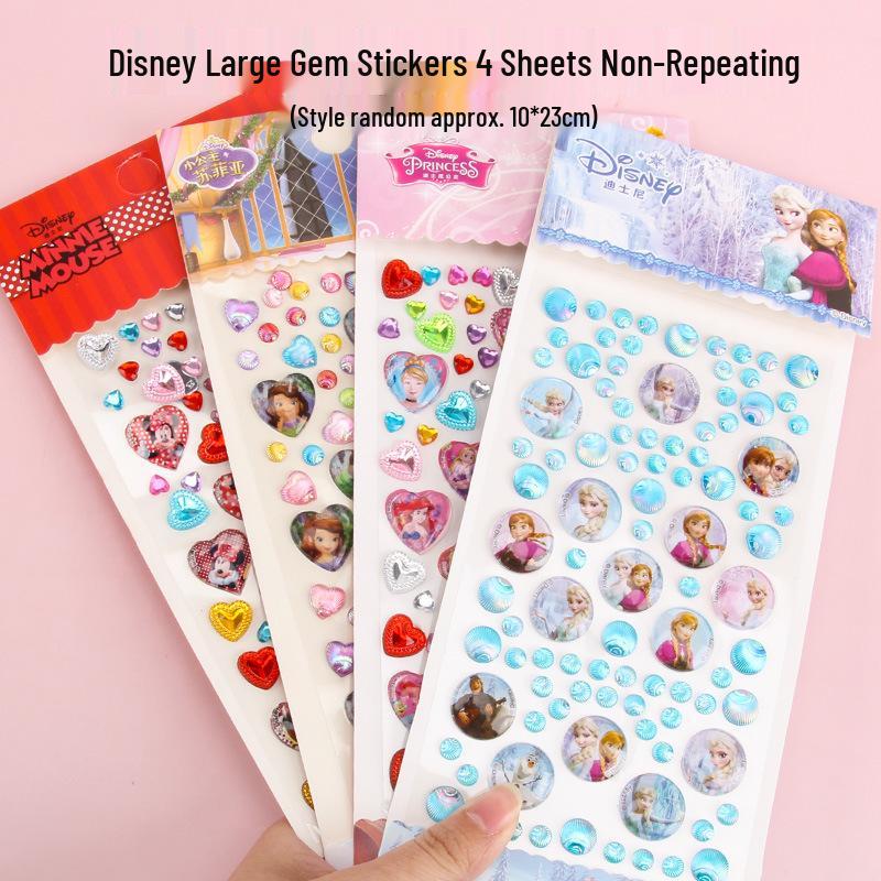 Children's 3D Cartoon Princess Crystal Gem Stickers