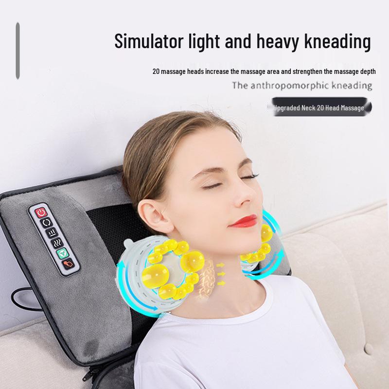 Foldable Full Body Massage Mattress with Heated Cervical Spine and Waist Relief for Home Use
