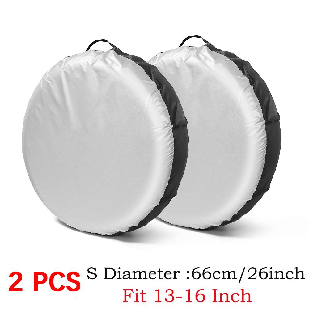 1/2/3/4PCS Car Spare Tire Cover Storage Bags Car Auto Wheel Cover Protector Vehicle Accessories Polyester Tyre Wheel Covers