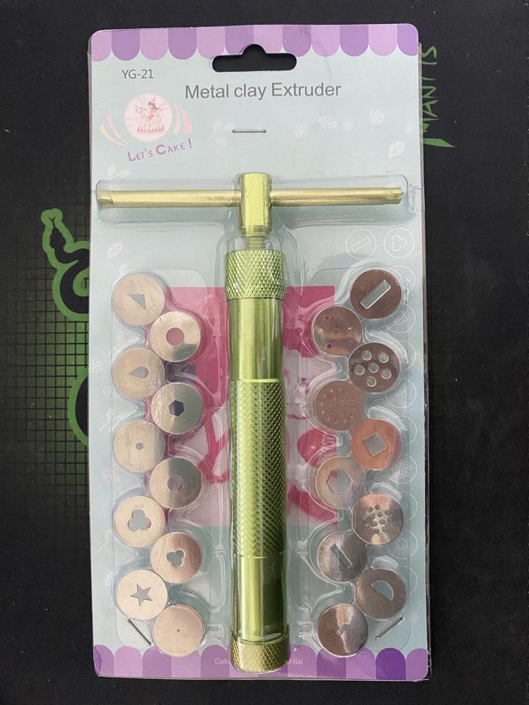 DIY Stainless Steel Clay & Baking Extruder Set - 20 Fancy Shaping Molds