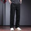 Jieluono Men's Pure Cotton Straight-Leg Casual Workwear Pants