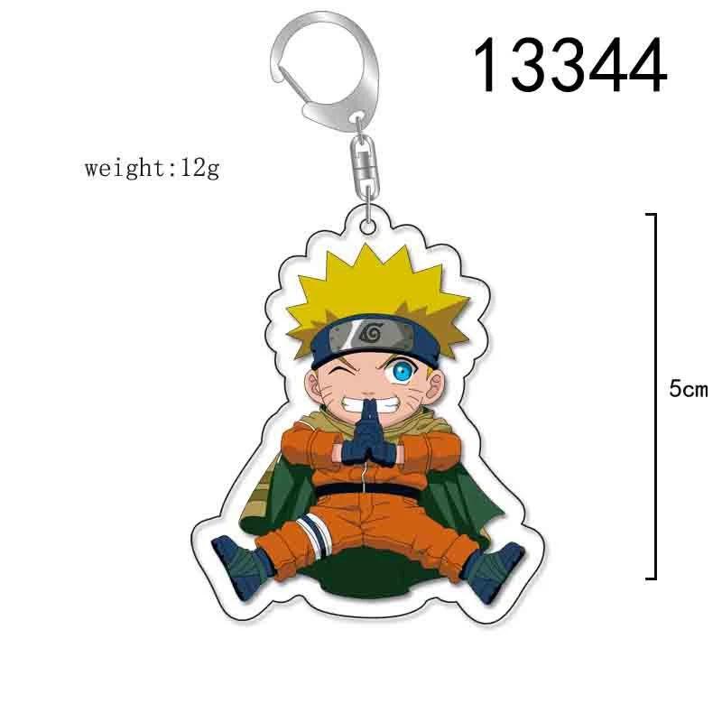 Anime Naruto Akryl nyckelring tillbehör Uzumaki Naruto Tecknad nyckelring