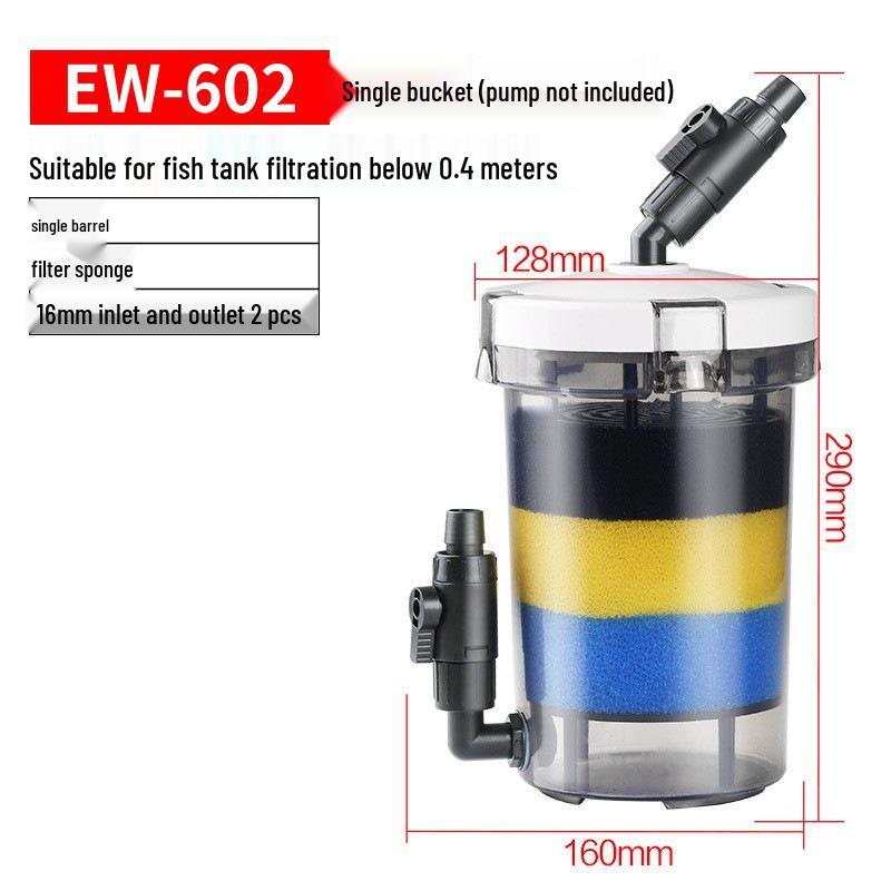 Jialu Transparenter Externer Fischbeckfilter - Leiser Außenfilter für Aquarien.