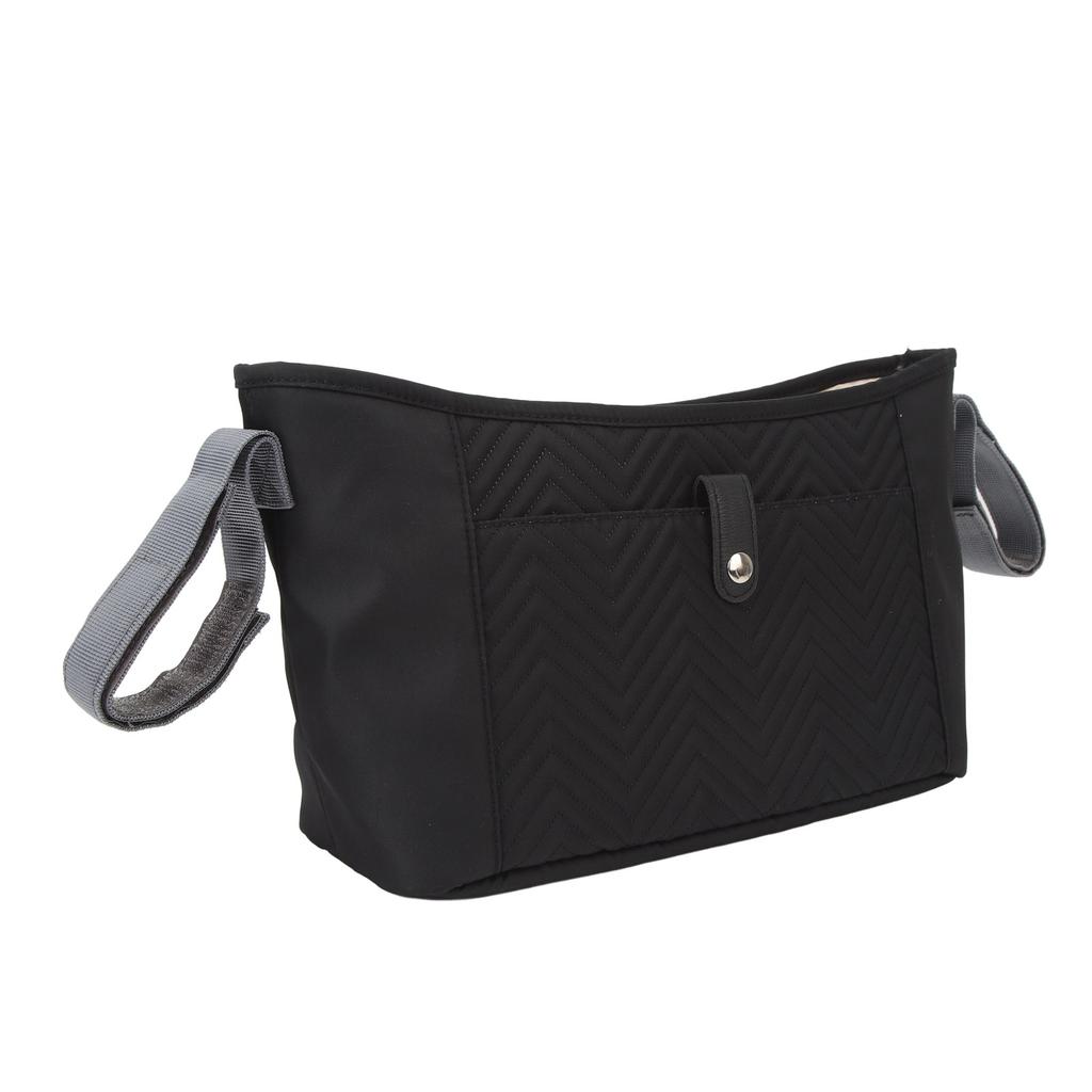 Baby Stroller Bag Large Capacity Multi Pockets Waterproof Nylon Universal Stroller Bag for Outdoors Black