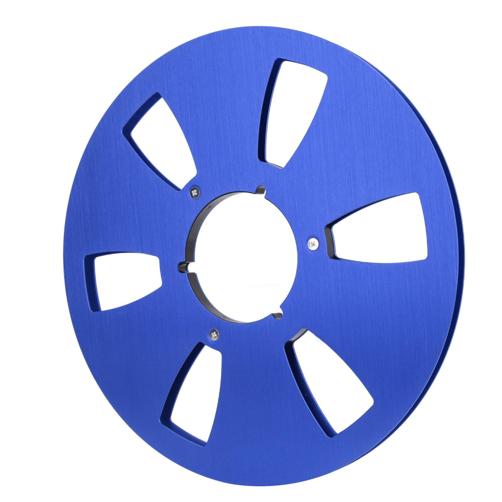 

14 10,5-дюймовая пустая катушка для звукозаписывающей ленты с 6 отверстиями, алюминиевый сплав, универсальная открытая катушка, пустая катушка для звукозаписывающей ленты синий