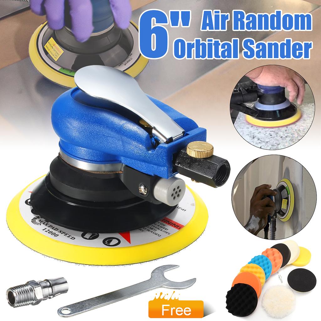 6/'/' Air Random Orbital Palm Sander Dual Action Pneumatic Tool For Auto Body Work