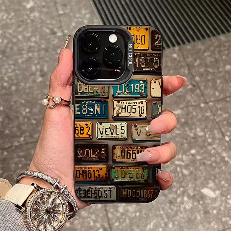 

Personalized Retro License Plate Phone Case For IPhone 17 17Air 16 Pro Max 15 14 Plus 13 12 11 16e 17Air Cover Case Funda iphone 14 ProMax