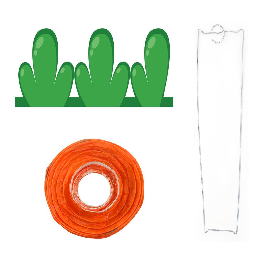 Jungle Party Decoration Carrot Mushroom Lanterns Folding Lampshades Carrot Easter Kids Girls Boys Happy Birthday Party Decors