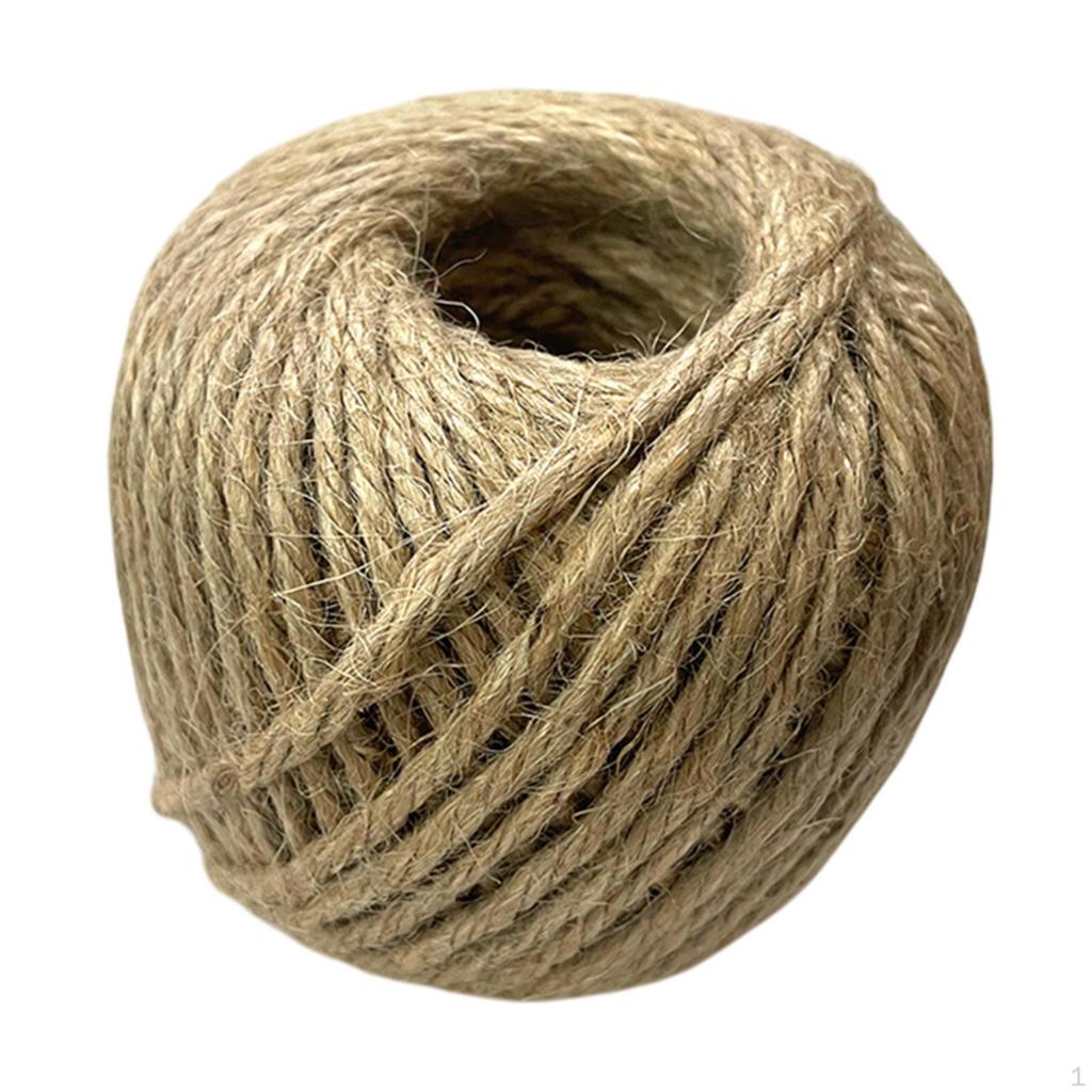 Fine Jute Twine Hemp Gift Wrapping Rope for DIY Artwork Packing Bundling