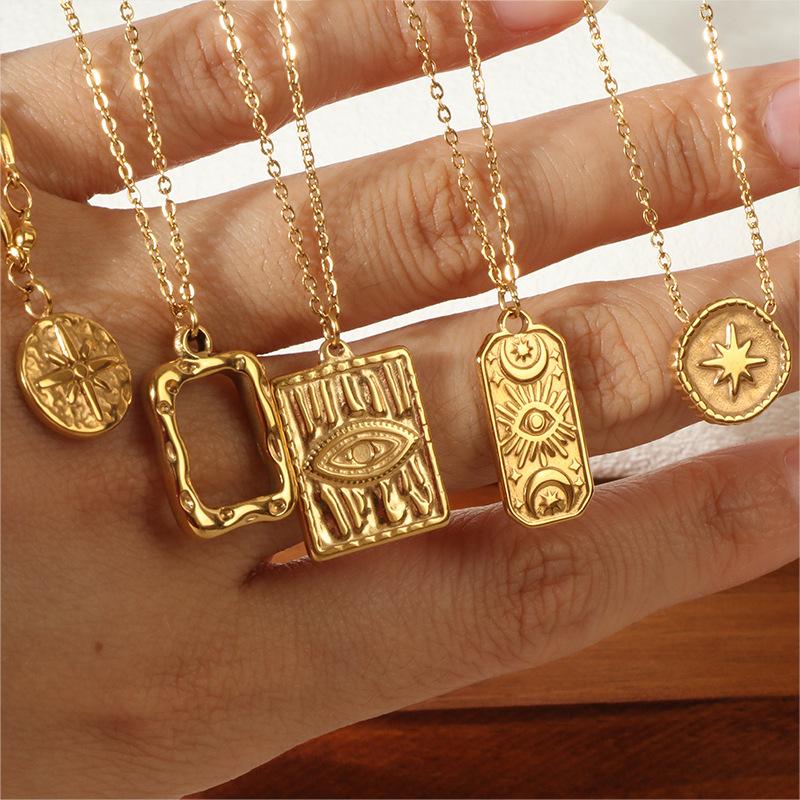 

Demon Eye Square Necklace Women s Ins Clavicle Chain