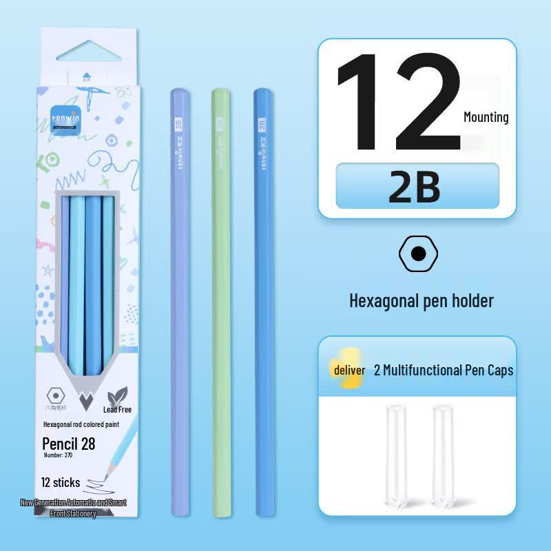 Tianwen Hexagonal 2B Pencils, 12-Pack