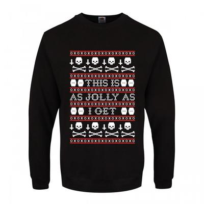 Herren-Weihnachtspullover „This Is Jolly As I Get“.