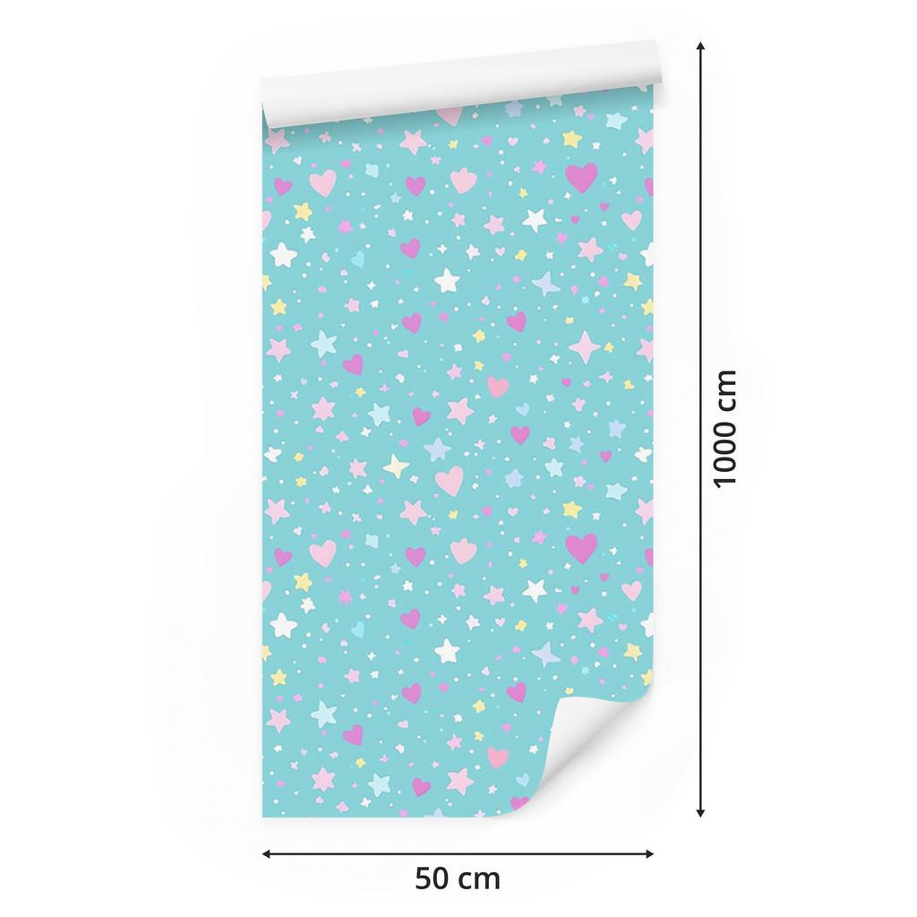 Love Wallpaper Celadon and Azure 50x1000