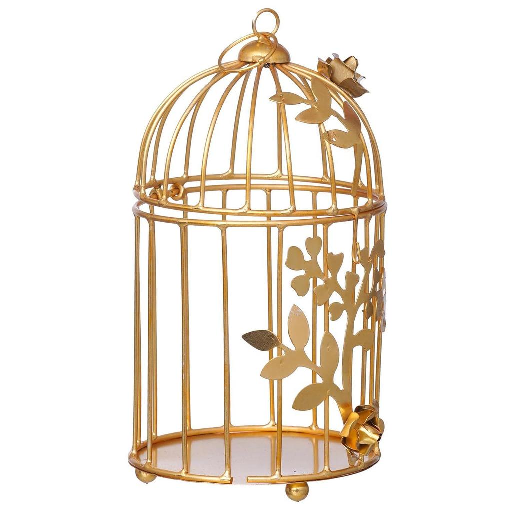 Gold Plated Colour Tealight Candle Holder with Flower Vine- Diwali Candle Holder- Diwali Decorations Items for Home Decor