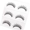 Yousheng 3Pairs False Eyelashes Natural Comfortable To Wear Fiber Cross Makeup Extensions Eye Lashes for Dressing Room