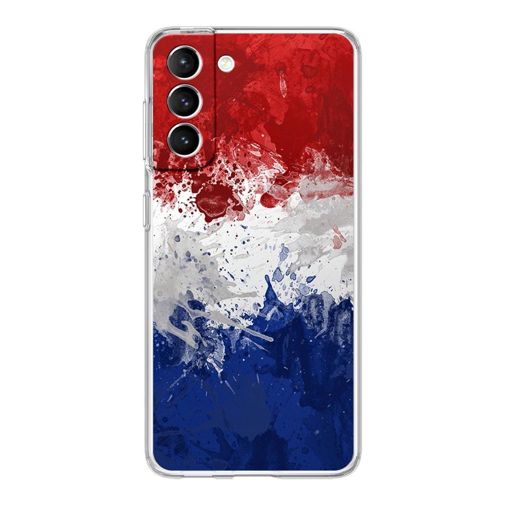 Frankreich Flagge Fußball Paris Handyhülle Für Samsung Galaxy S22 5G S20 Ultra S21 FE 5G S10E S9 S8 S10 Plus Note 20 10 Klare Hülle
