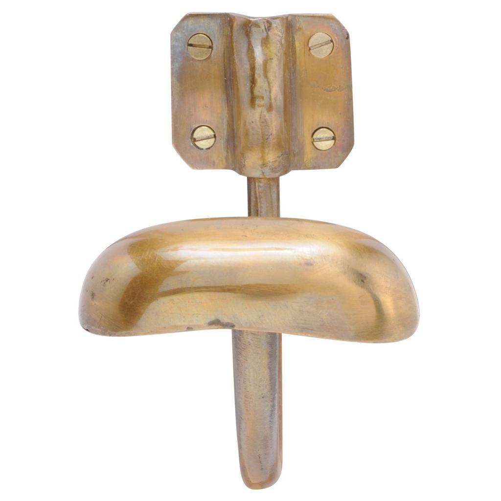 GALLUP Classic Wall-Mounted Coat Hook, Brass, Antique Style, with Screws, 7505-27 (Gold)