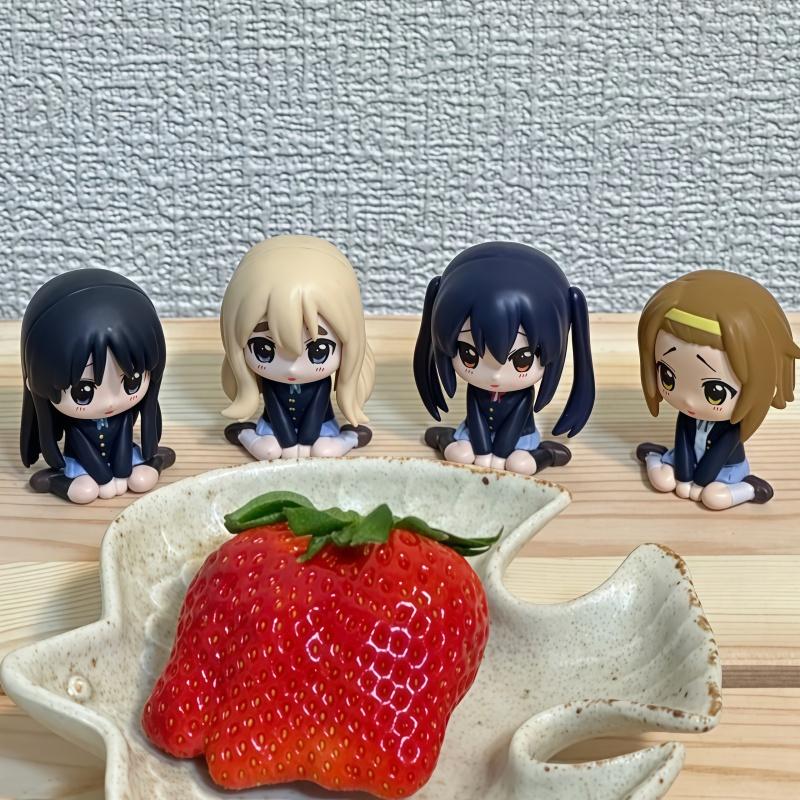   K-On Machibouke Series Mio Akiyama Azusa Nakano Cute Kneeling Pose Desktop Decor Anime Fans Collectible Gift