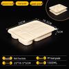5-Compartment 1100ml Degradable Corn Starch Disposable Meal Boxes