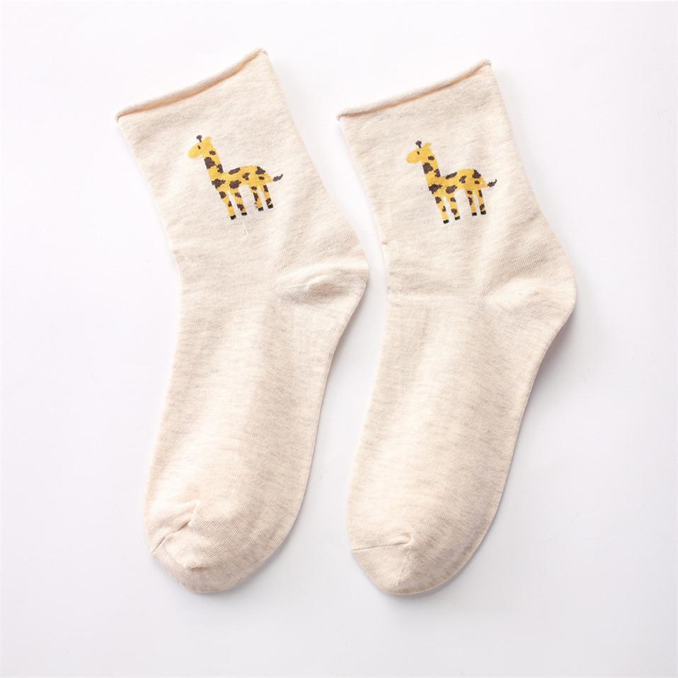 New Cotton Ankle Flamingo Socks Women Harajuku Woman Funny Sock Winter Wine Sock Happy Girl Sock