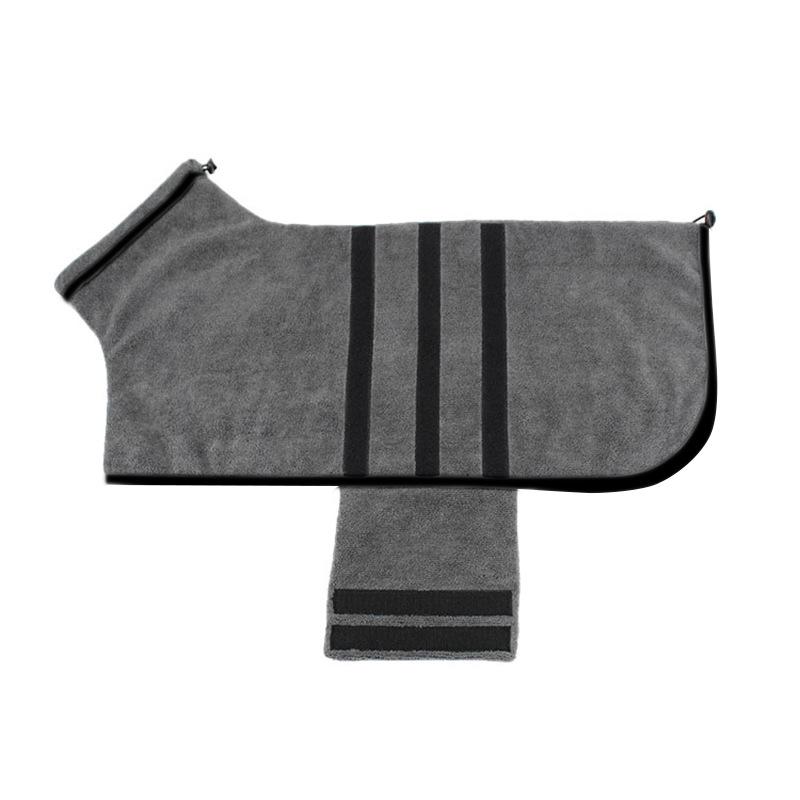 Luxurious Soft Microfiber Dog Bathrobe Coat Adjustable Thickened Super Absorbent Warm Pet Bath Towels Cats Dogs Bathing Supplies