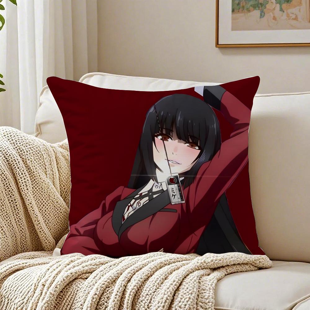 Japanese anime hot KKakegurui YYumeko Jabami Cushion Cover Pillowcase Antidustmite living Room Sofa Decor Cushion Room